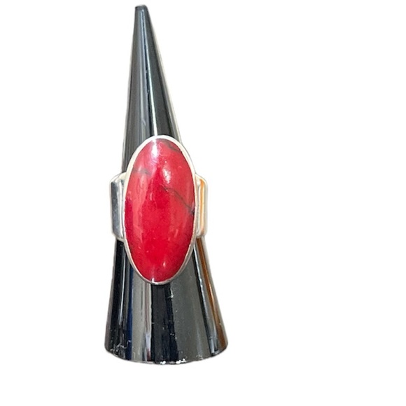 Jewelry - Vintage ATI Mexico Red Jasper .925 Sterling Silver Ring